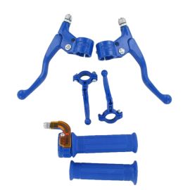 Kit Leviers Frein / Accélérateur - Mini Targa Métal Bleu