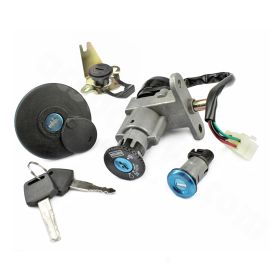 Contacteur à clé TNT Monza 2T / 4T / GY6 Type B - avec bouchon et serrure de selle