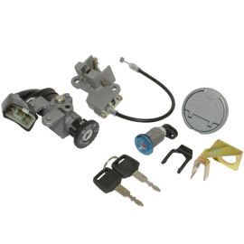 Contacteur à clé Peugeot SYM 139QM GY6 4T - avec bouchon et serrure de selle