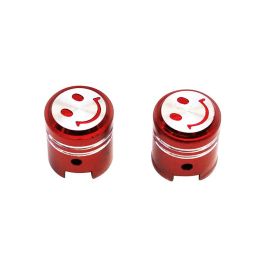 Bouchon de Valve Piston Smiley - Rouge