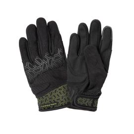 Gants Moto - Tucano Miky Graphic Kid (enfant) Printemps / été - Noir / Jaune Fluo