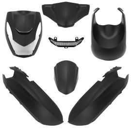 Kit Carénages / Carrosserie Peugeot Kisbee 2T / 4T à partir de 2010 - Noir Mat 6 pièces