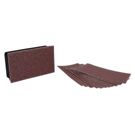 Cale de ponçage souple + 12 feuilles abrasif - Tivoly