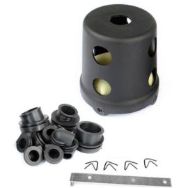 Filtre à air PHBG / PHVA / PHBN - Marchald Airbox 28 à 36mm droit / coudé 25 degrés L 130mm Noir