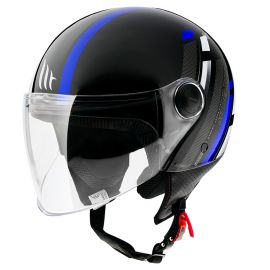 Casque Jet - MT Street Scope Noir brillant / Bleu