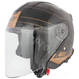 Casque Jet - NoEnd Max Union Black / Gold Double écran Noir brillant / Or