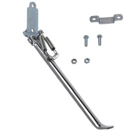 Béquille Latérale Cyclo Bras carré à Droite - Chromé 340mm