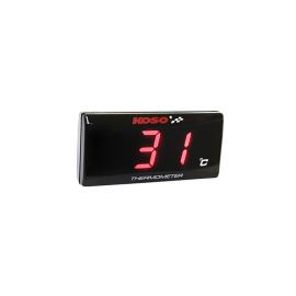 Thermomètre Digital - Koso Super Slim Led Rouge 1/8 Connectique noire