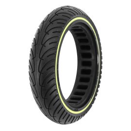 Pneu 8.5 x 2.00 Plein Trottinette électrique - Noir / Liseret fluo