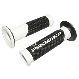 Poignées de Guidon - Progrip 732 Scooter Noir / Blanc Open end