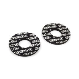 Donuts de poignées de guidon - Noir / Blanc Stage6 