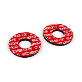 Donuts de poignées de guidon - Rouge / Blanc Stage6