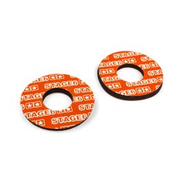 Donuts de poignées de guidon - Orange / Blanc Stage6