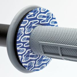 Donuts de poignées de guidon - Bleu / blanc Renthal