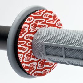 Donuts de poignées de guidon - Rouge / blanc Renthal