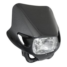 Tête de Fourche / Plaque phare - Head Look Carbone