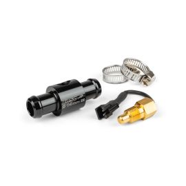 Adaptateur avec Sonde de température sur Durite Refroidissement 14 / 16 / 18 / 22 / 26 mm - Koso Noir Connectique Noire