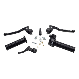 Kit Leviers Frein / Accélérateur - Domino Métal Noir