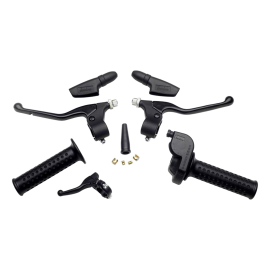 Kit Leviers Frein / Accélérateur - Domino Métal Noir - Leviers Luxe