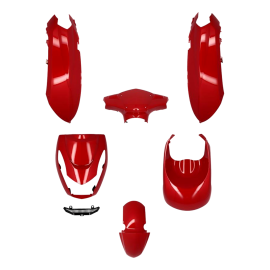 Kit Carénages / Carrosserie Peugeot Kisbee 2T / 4T à partir de 2010 - Rouge Brillant 6 pièces