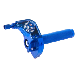 Poignée de gaz - tirage rapide -Hi Speed -Aluminium CNC - Terzo - Bleu