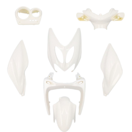Kit Carénages / Carrosserie MBK Nitro YAMAHA Aerox avant 2013 - Blanc 7 pièces