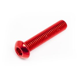 Vis M6x30 Most tête bombée aluminium rouge