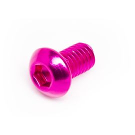 Vis M6x10 Most tête bombée aluminium rose