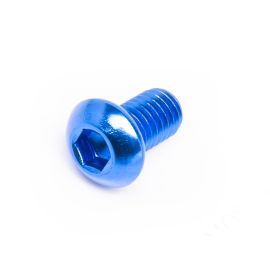 Vis M6x10 Most tête bombée aluminium bleu