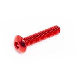 Vis M5x25 Most tête bombée aluminium rouge