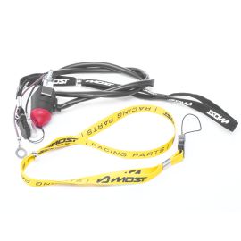 Coupe circuit aimanté Most capuchon rouge lanière jaune