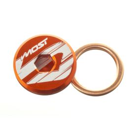 Bouchon de culasse Most Derbi Gilera Aprilia Euro 4 orange