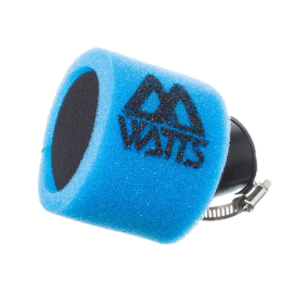 Filtre à air cross Watts mousse coudé bleu 35mm