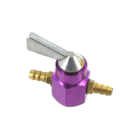 Robinet d'essence universel 6mm sur durite violet