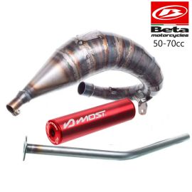 Pot d'échappement Most 50cc 70cc passage haut Beta avant 2021 silencieux rouge