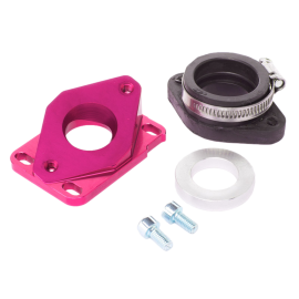 Pipe d'admission aluminium Most 19 à 28mm PWK AM6 et Derbi rose