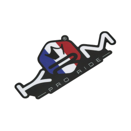 Autocollant KRM Pro Ride 80 X 40 mm bleu blanc rouge