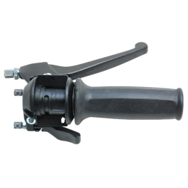 Poignée de gaz Domino MBK 51 avec levier et décompresseur noir