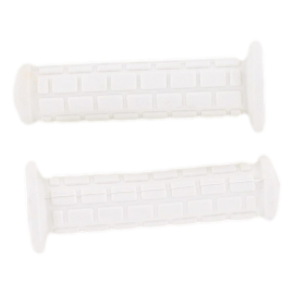 Paire de revêtements de poignée 130mm Peugeot MBK blanc