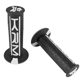 Revêtement de poignée KRM Pro Ride noir/ blanc Closed end