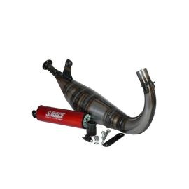 Pot d'échappement 85-100cc MVT S Race passage bas rouge Minarelli AM6