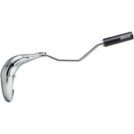 Pot d'échappement YASUNI cross ML Chrome passage haut silencieux noir Rieju Yamaha Mbk Peugeot 50cc