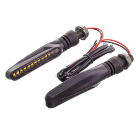 Clignotants LED 11 cm noir (paire)