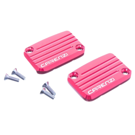 Paire de couvercles maître-cylindre Carenzi MBK Booster / Yamaha BW'S – Rouge CNC